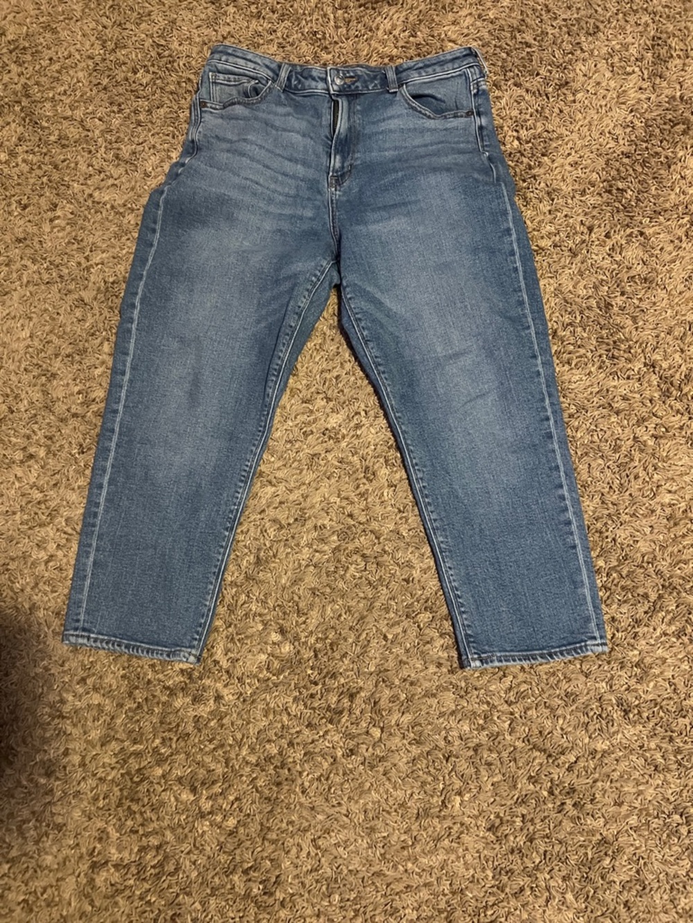 American Eagle High-Rise Straight Leg Blue Denim Jeans